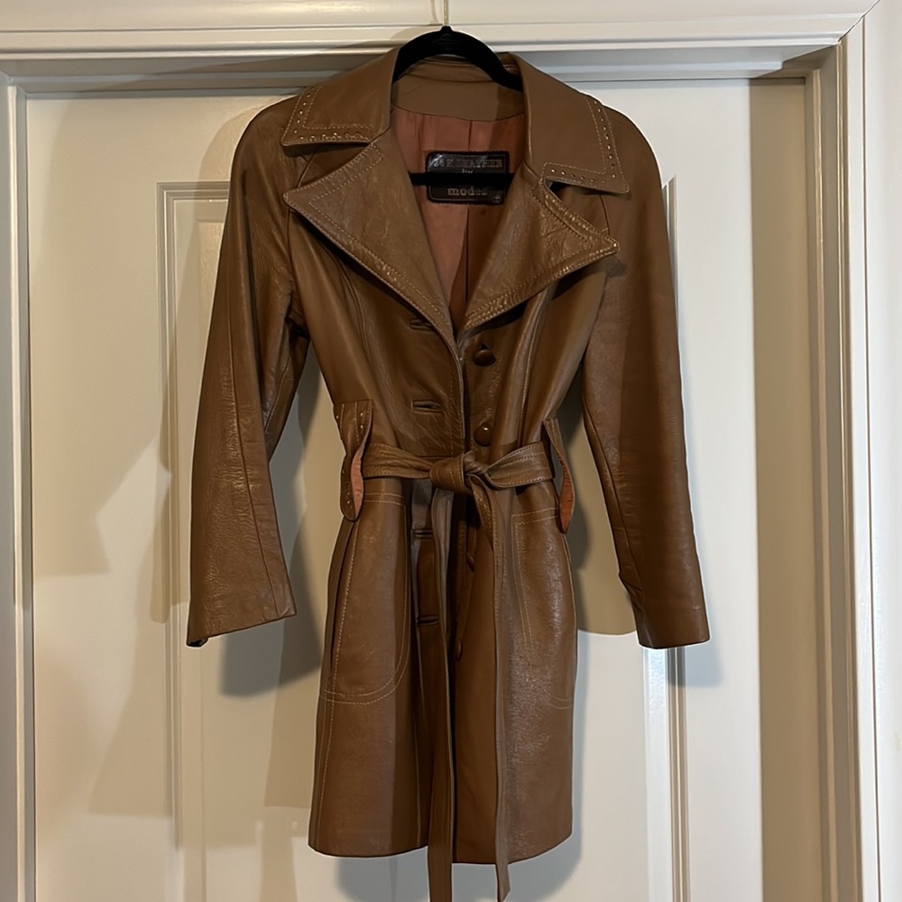 Brown vintage leather jacket